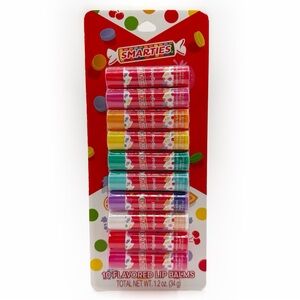 Smarties Flavored Lip Balm Set Fun Valentines Day Gift 10 Pack Fruit Fruity